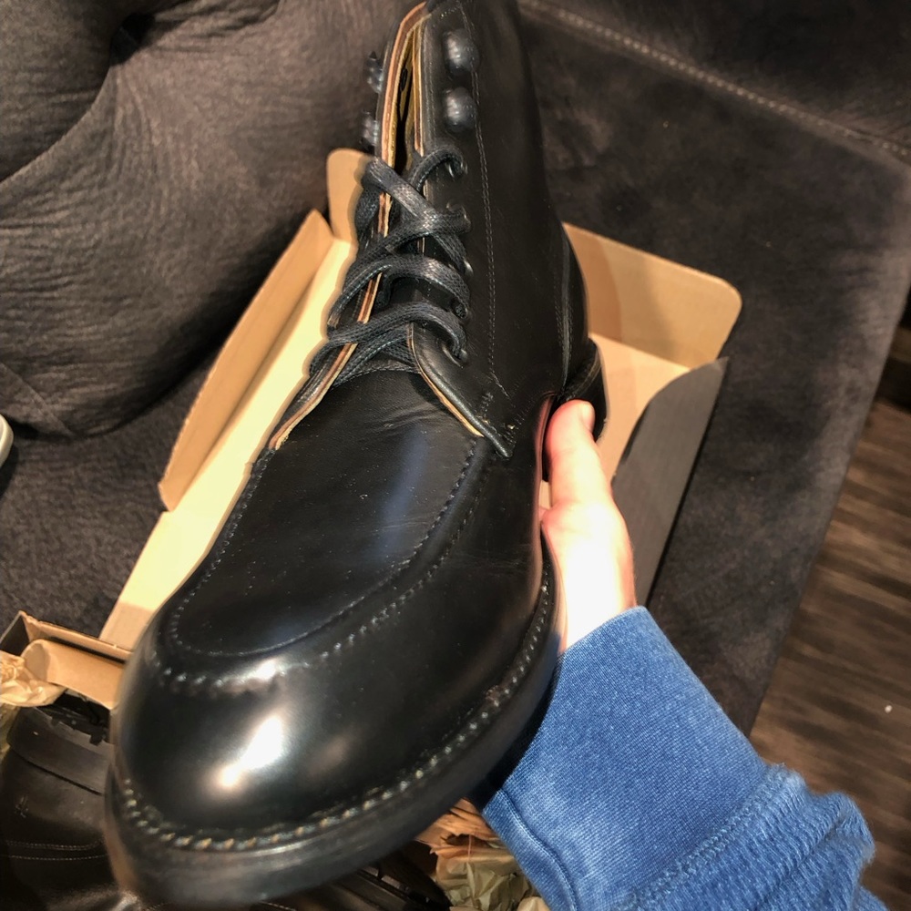 Mens Black Frye Bowery Moc Lace Up Boots 9.5 BRAND NEW, ORIGINAL BOX